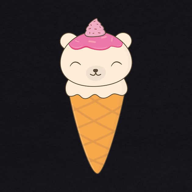 Polar Ice Cream Bear T-Shirt by happinessinatee